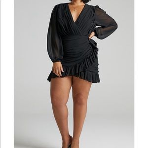 NWT SHOWPO BLACK CAN I BE YOUR HONEY DRESS SIZE US 8